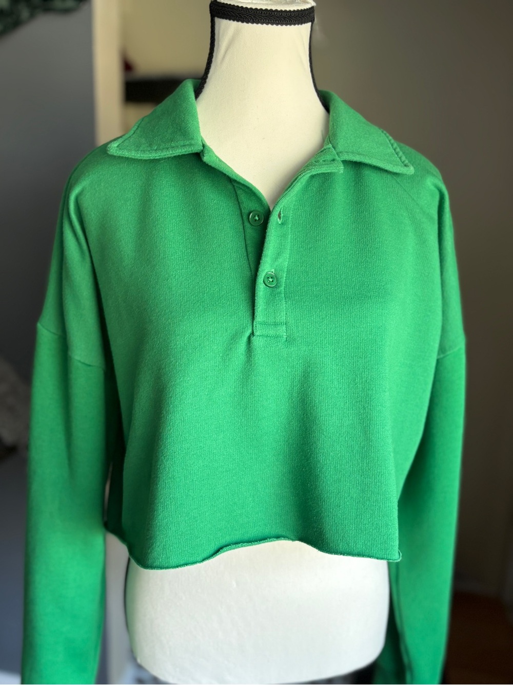 Sunday Best Kelly Green Polo Sweatshirt